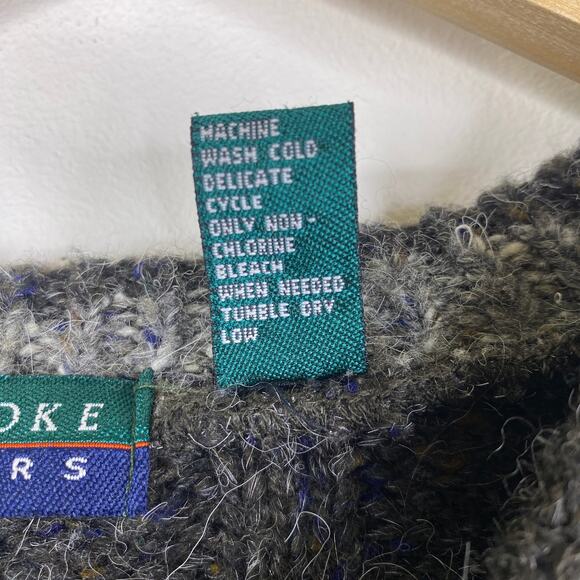 Vintage Claybrooke Outdoors Wool Blend Sweater Mens L Gray Beige Henly Pullover - Picture 6 of 8